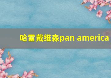 哈雷戴维森pan america